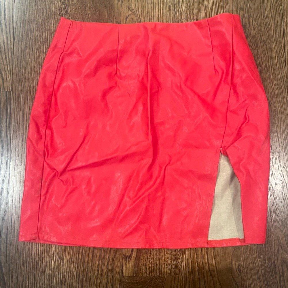 Superdown Bold Red Strapless Top